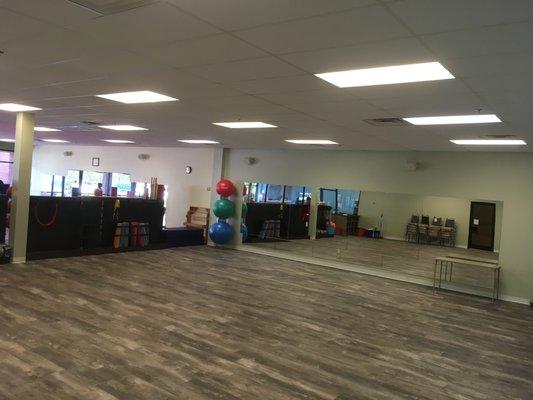 Our large fitness studio provided plenty of room for social distancing.