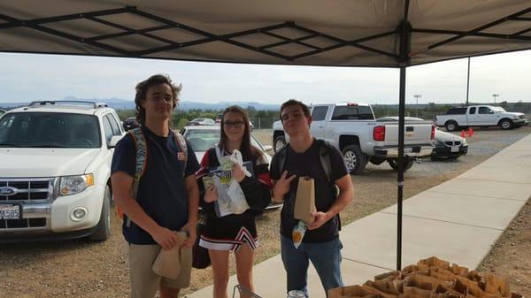 The best little sandwich shop is at Foothill again! At the tennis courts, lets go Foothill! $6 for a sub, chips and soda!