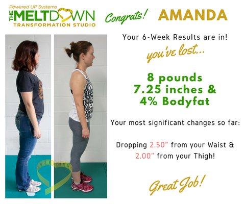 Amanda's results are just one of the many 6-Week Success Stories we have to share.