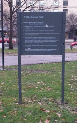 Rules of Wilkes-Barre's Public Square Park