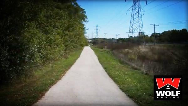 Bike, walking and hiking trail paving