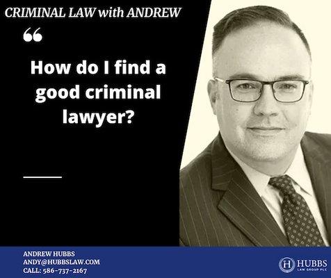 Andy Hubbs Criminal Lawyer in Sterling Heights Michigan