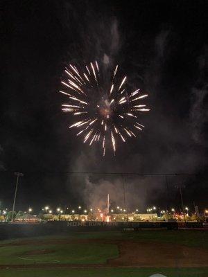 Saturday night fireworks