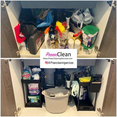 What does under your sink look like? It's 2024 and this year we're organizing our lives! Stay tuned for more organization ideas!