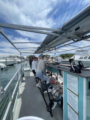 Us cycling the boat!!!