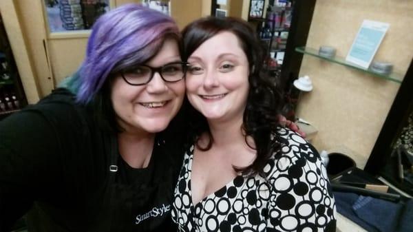 My new hair, I'm on the right!