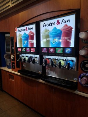 A ton of frozen drinks to choose from