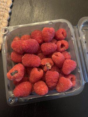 Rotten, molding raspberries