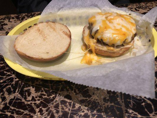 Plain cheeseburger...very tasty.