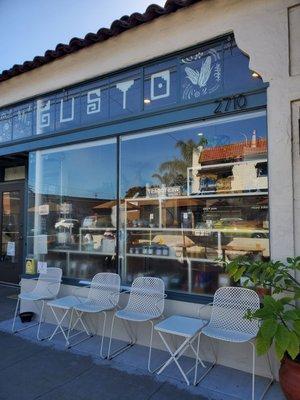 part of the outdoor seatings to enjoy some café de olla