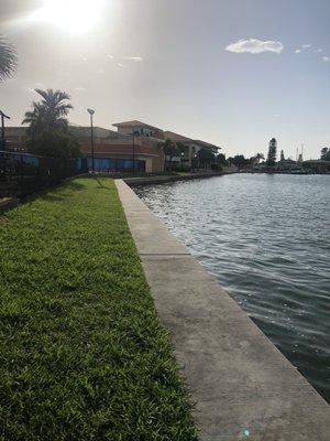 Community center in the distance