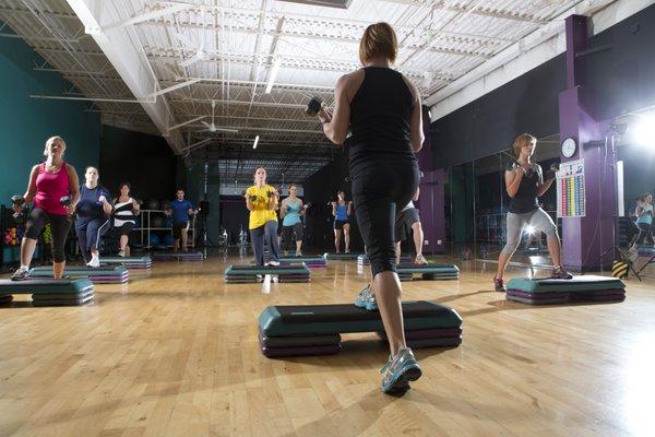 Group Fitness Classes such as body sculpt, zumba, spinning, yoga and aerobics.