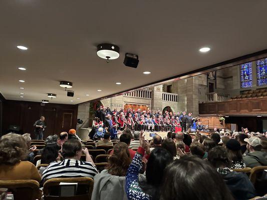 The Western Michigan Gay Men's Chorus performing their 2023 Christmas program at the Fountain Street Church...