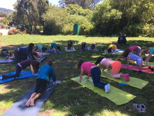 Girls Rule Camp Yoga time