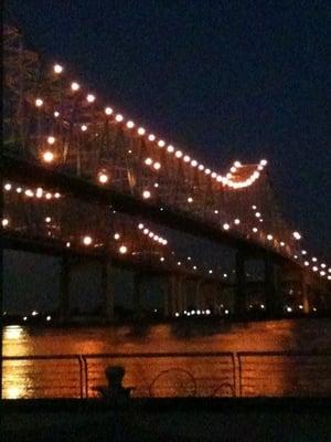 Mississippi River Bridge at night