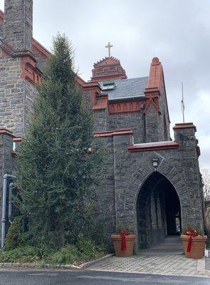 Side entrance to the church