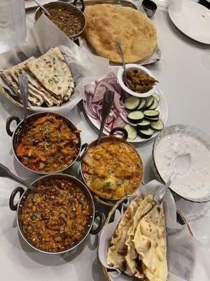 Garlic Naan, Bullet Naan, Chicken Tikka Masala, Chicken Akbara, Paneer Methi & more!