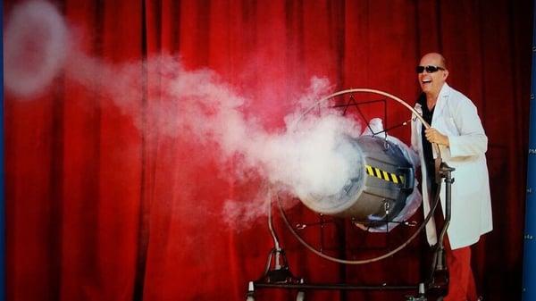 This is our giant fog cannon used exclusively in our theater version of The Wacky Science Show.