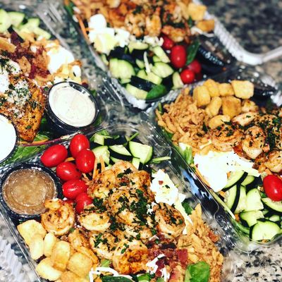 Chef Nellie's Loaded Salads (Chicken, Salmon or Shrimp)