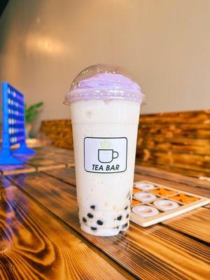 Coconut Slush with Taro Whipped Cream