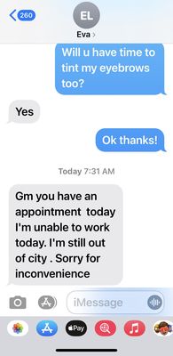 The cancellation text.