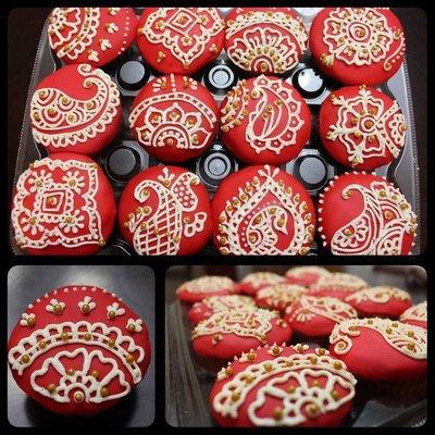 Henna/Mehndi cupcakes