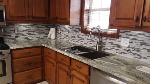 3cm fantasy brown granite kitchen done by Youngs Marble and granite countertop Express