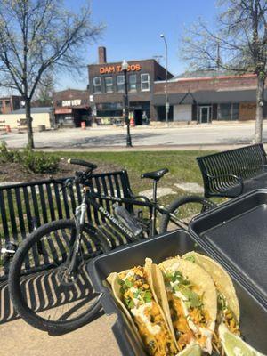 The best "Dam Tacos"!  Loved to have them in the little park across the street!