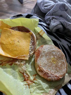 Cheese burger with no meat