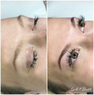 Bold Mink lash extensions & henna brow enhancement