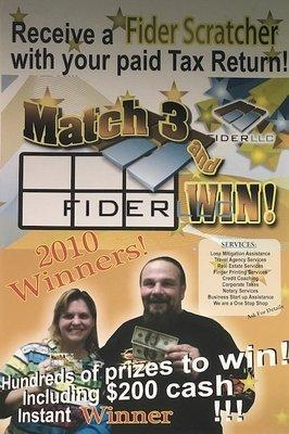 **** WINNER $200 WINNER ****  GET YOUR SCRATCHER AT FIDER LLC ~~