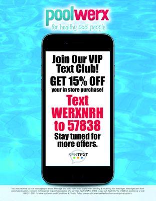 Join our Text Club for special offers