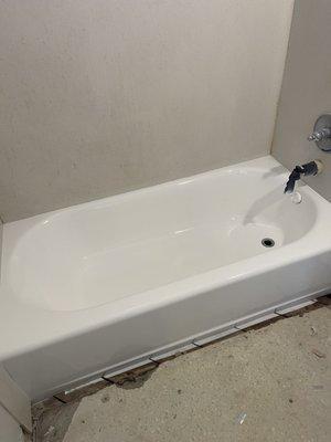 Freshly reglaze bathtub!