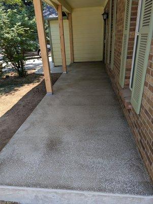 Concrete patio porch walkway sidewalk