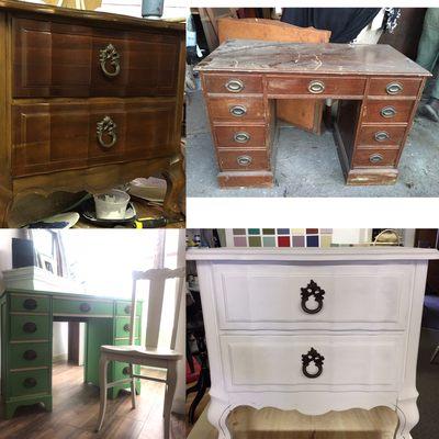 Custom Furniture Refinishing.. Amazing Before&After transformations...