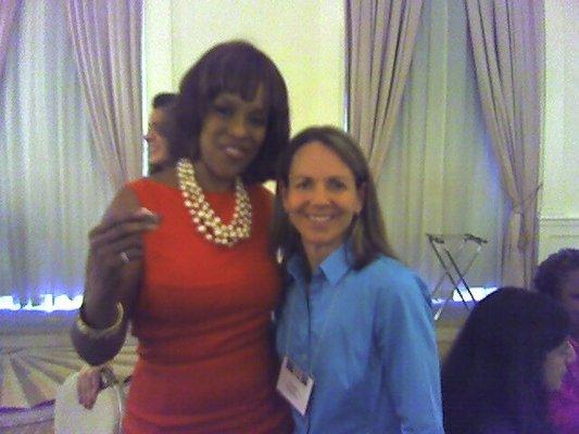 Dr. Cheryl and Gayle King in NY after AgingPro.com wins Oprah leadership award.