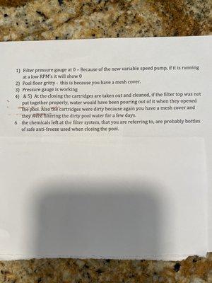 There was no pressure because the water was not pumping thru the filter system because the lid was not tightened by the pacer crew.