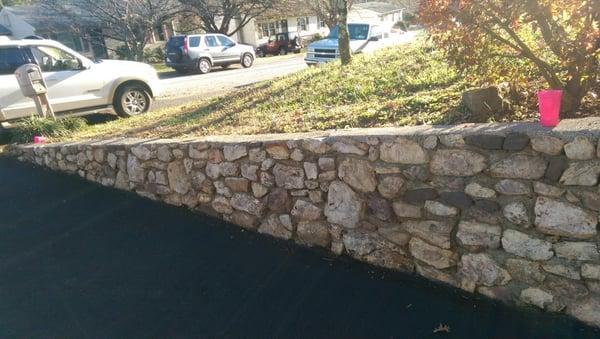 Pressure washed Rockwall/fresh sealed driveway