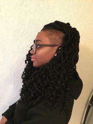 Crochet Locs with Shaved Sides and Back