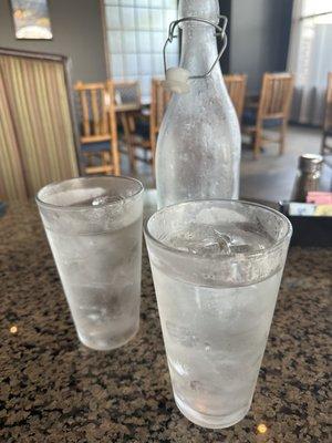 I've cold water, served in frosty glasses!