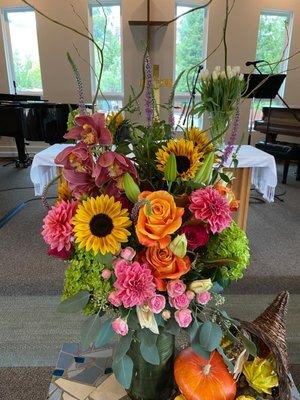 Flower arrangement for my mother's memorial service.