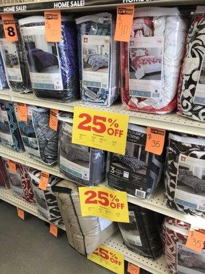 25% off bedding  1/11/18