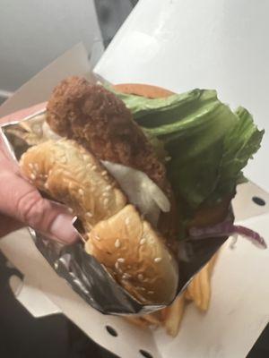 Build Me Up Fried Chicken Sandwich