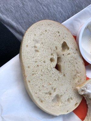 Bagel with Cream Cheese (this is toasted)