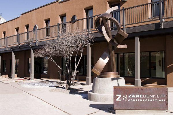 An exterior view of Zane Bennett Contemporary Art, in the Santa Fe Railyard Arts District.