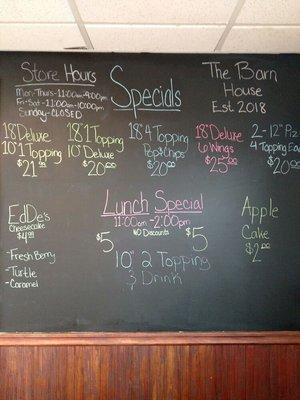 Lunch and Dinner Specials