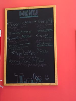 The menu