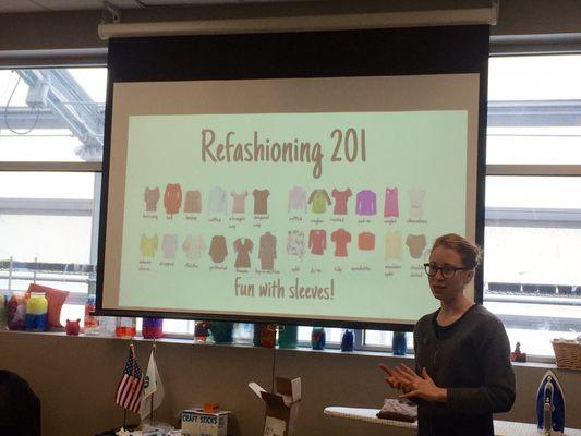 We brought our sewing machines & Sophie taught us how to redefine & repurpose what was already in our closet.