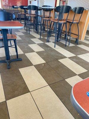 Jack in the box dirty floors