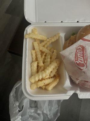 This suppose to be extra fries  really then they were stingy with the sandwich fries smh